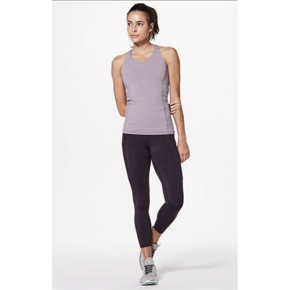 lululemon athletica Tops - Lululemon Stash N Run Tank Top Womens Size 6 Dusty Dawn Double Criss Cross Back